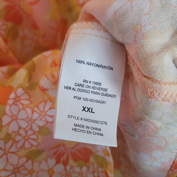 Rewind Orange Floral Dress - Picture 8 of 11